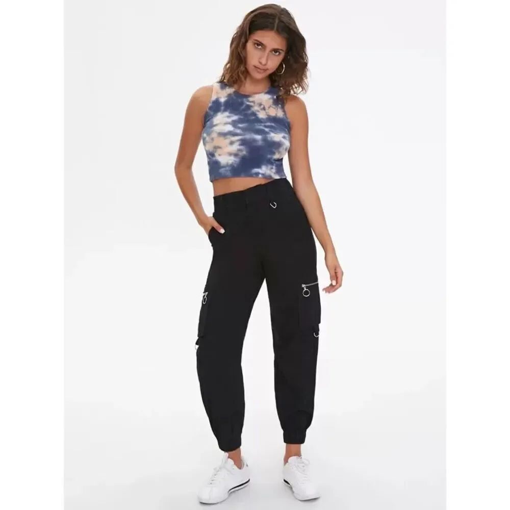 ✨FOREVER 21 Black Regular Fit Solid Sz Large Joggers✨